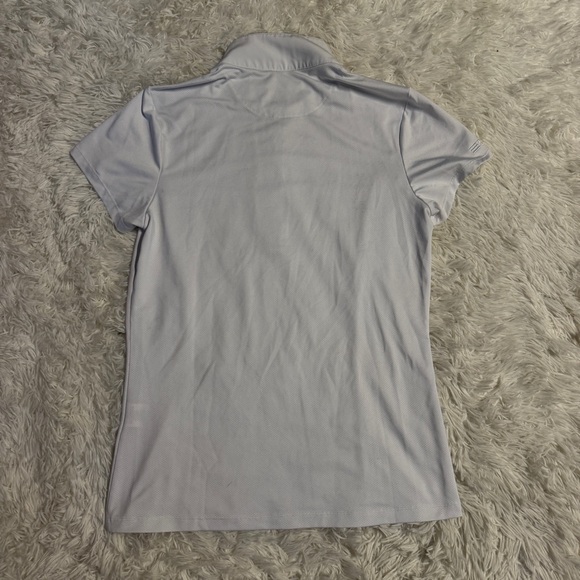 Women’s Medium White Romfh Short Sleeve Horseback Riding Show Shirt - Picture 3 of 5